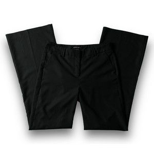 New York & Co Womens Dress Pants Slacks Size 6 Tall Black Stretch Striped Flared